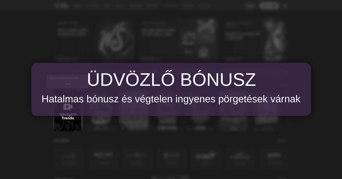 Winspirit Casino welcome bonus